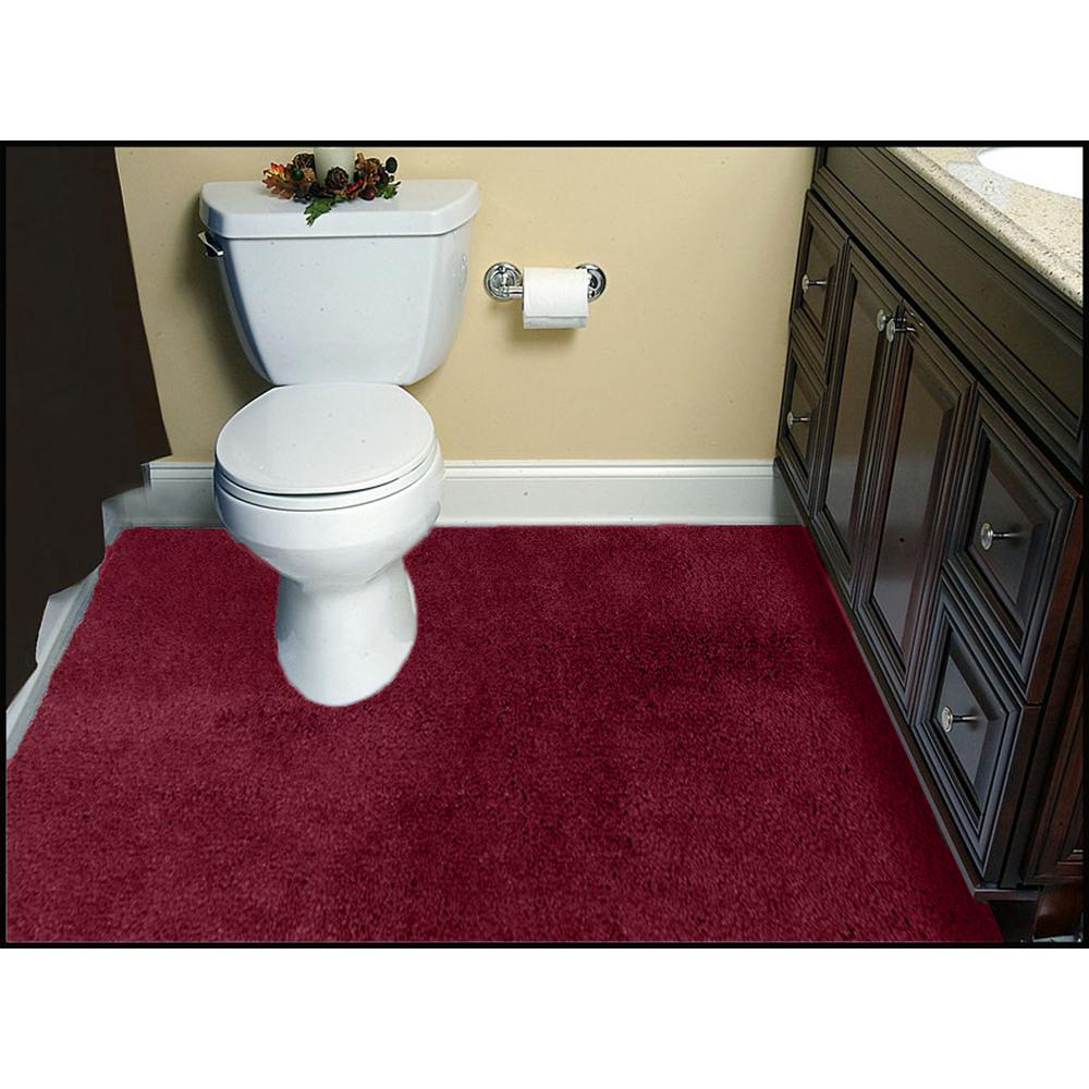 x 6 ft Garland Bath Area Rug 5 ft Room Size Nylon Nonskid Backing Chocolate