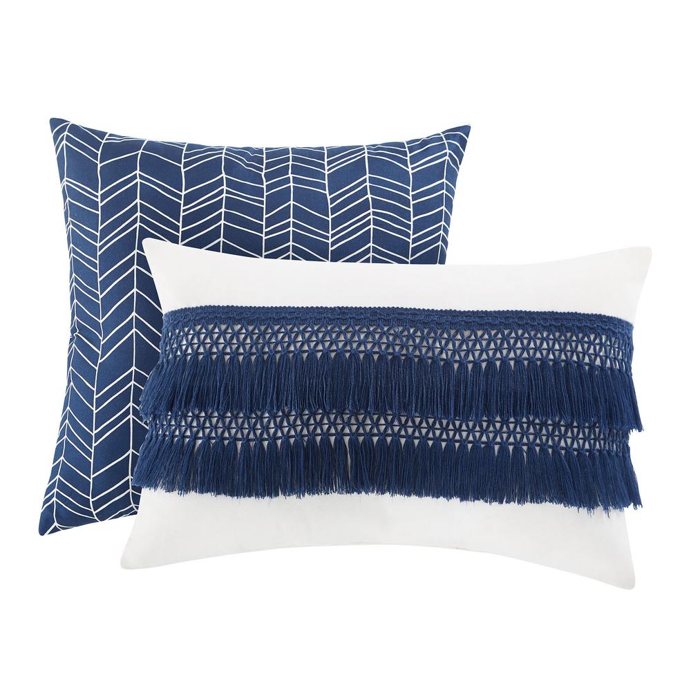 Boho Living Darhma Aztec 5 Piece Navy King Comforter Set Ymz008719