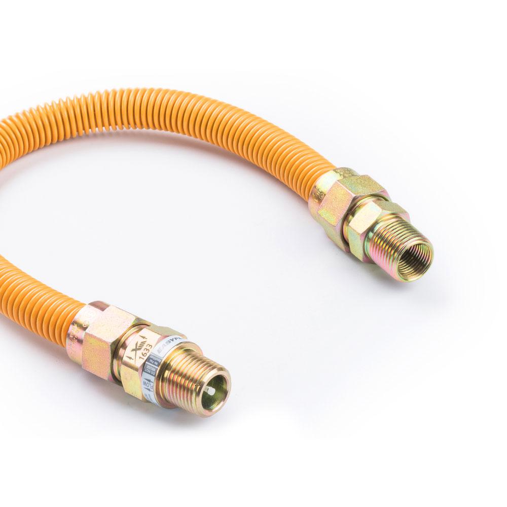 EasyFlex 1/2 in. MIP x 1/2 in. MIP x 48 in. Coated Stainless Steel Gas