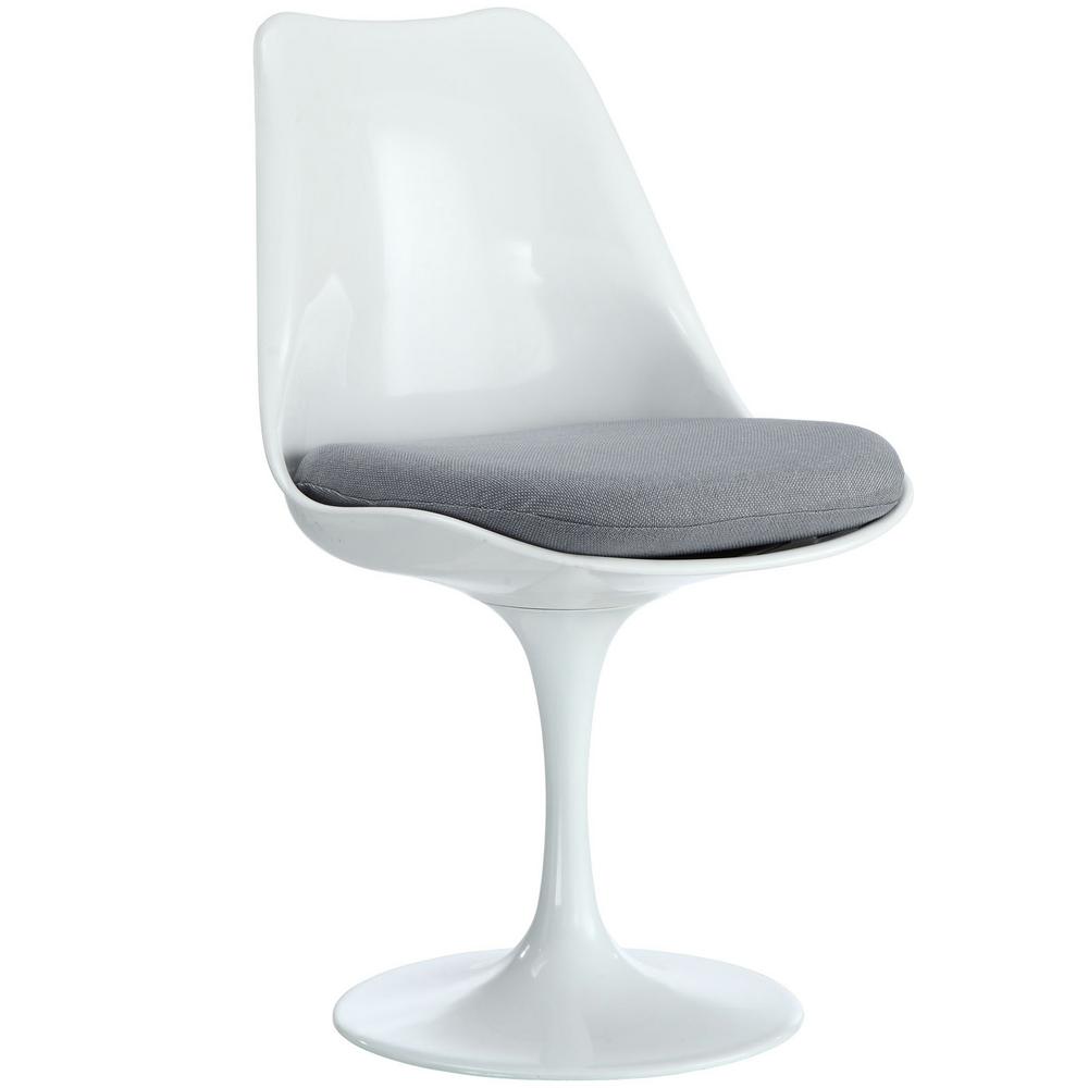 Plastic Gray Mid Century Modern Chairs Living Room Furniture Lippa Gray Dining Fabric Side Chair