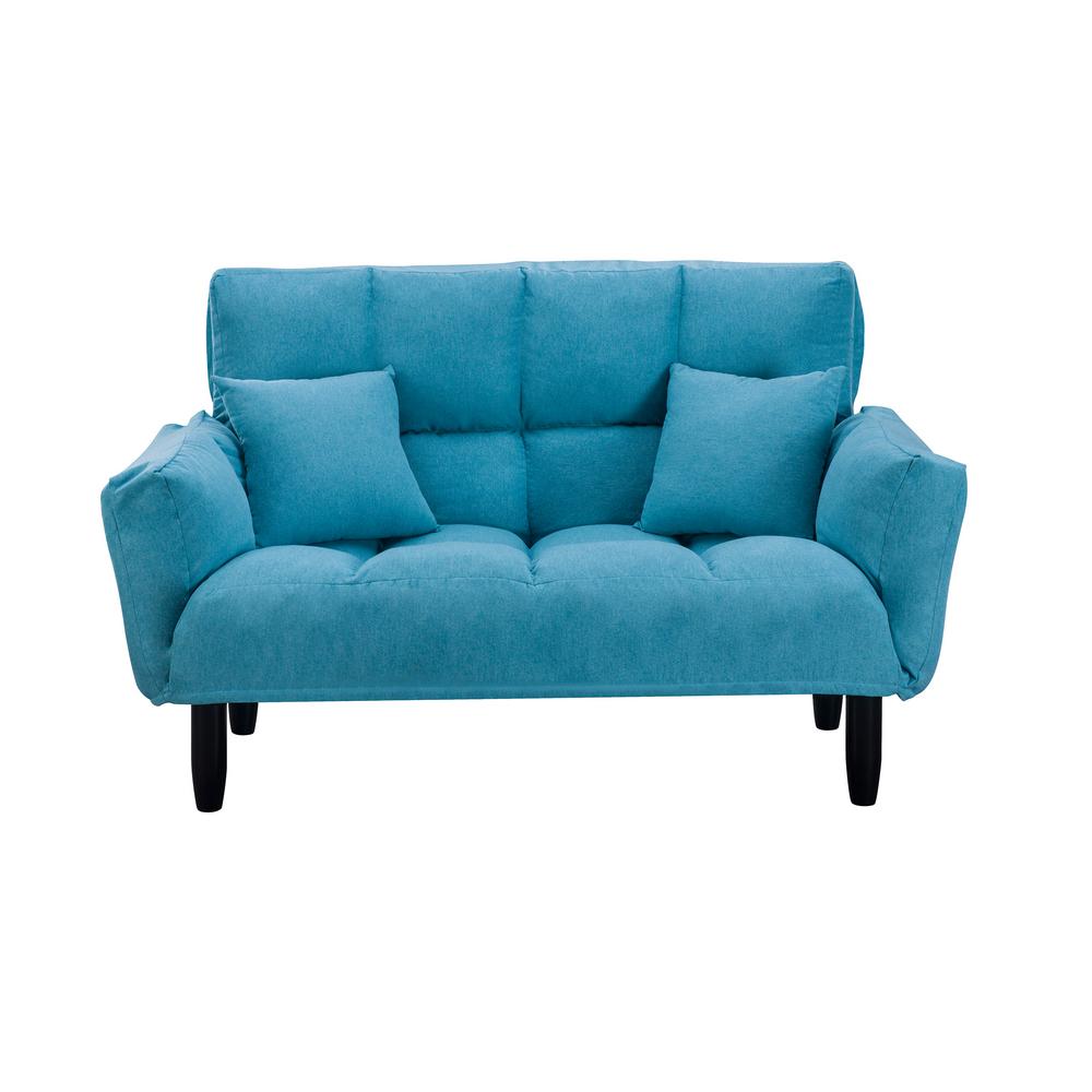 Harper Bright Designs Blue Chic Loveseat Sleeper Sofa