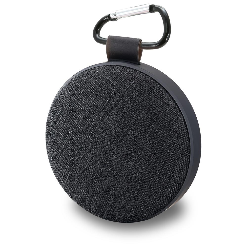 iLive Water Resistant Bluetooth Speaker with Carabiner, Black-ISBW8B
