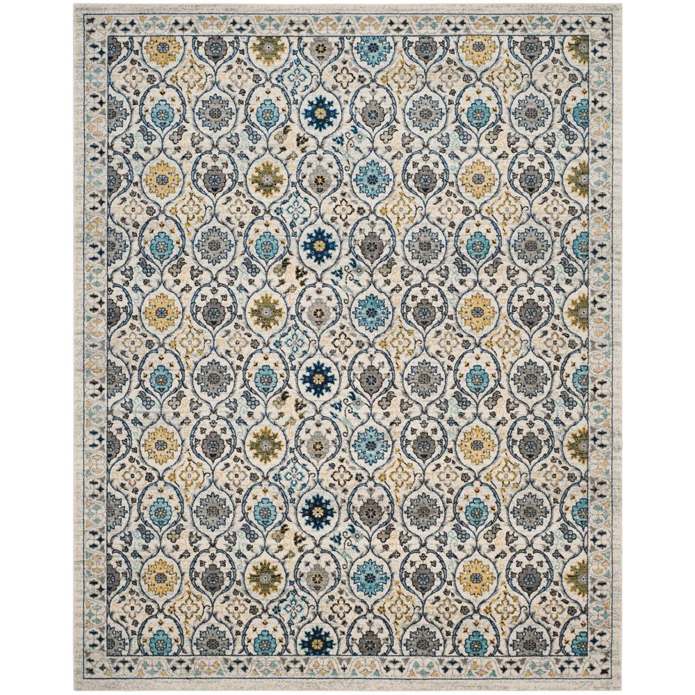 Safavieh Evoke Ivory Blue 8 Ft X 10 Area Rug Evk210c The Safavieh Evoke Ivory Blue 8 Ft X 10 Area Rug