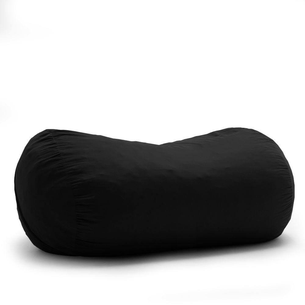 Bean Bag Lounger Chairs The Home Depot Media Lounger Shredded Ahhsome Foam Black Twill Bean Bag