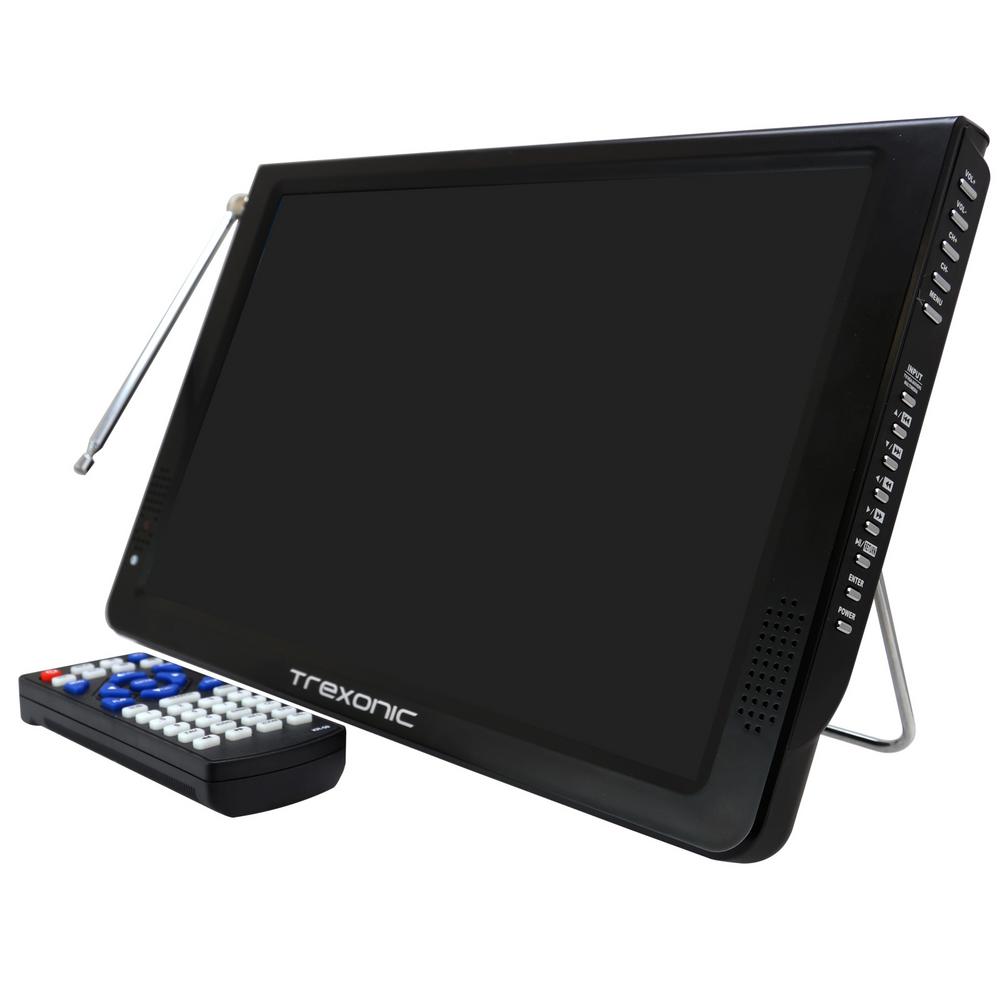 Trexonic Portable Ultra Lightweight Rechargeable Widescreen 12/" Led Tv With