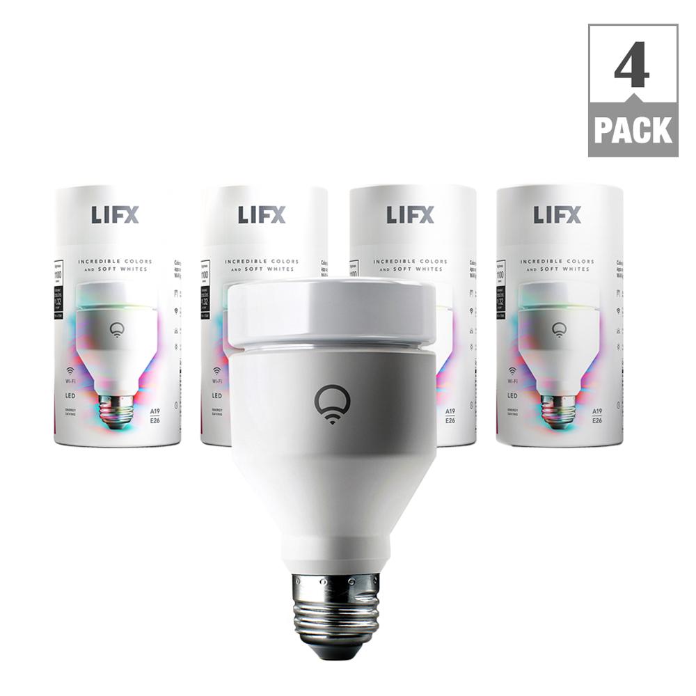 LIFX 75W Equivalent A19 Multi-Color Dimmable Wi-Fi Smart Connected LED Light... by LIFX