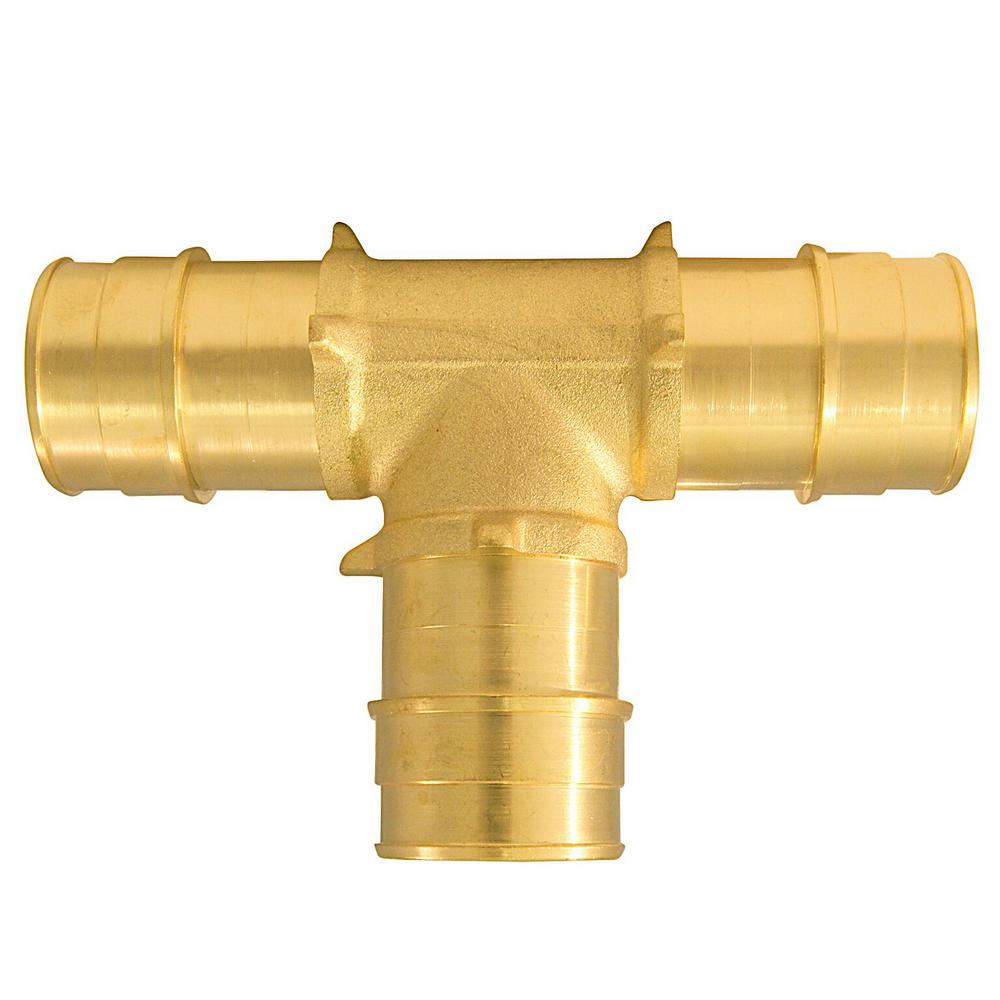 Apollo 1 In. Brass PEX-A Expansion Barb Tee-EPXT11 - The Home Depot