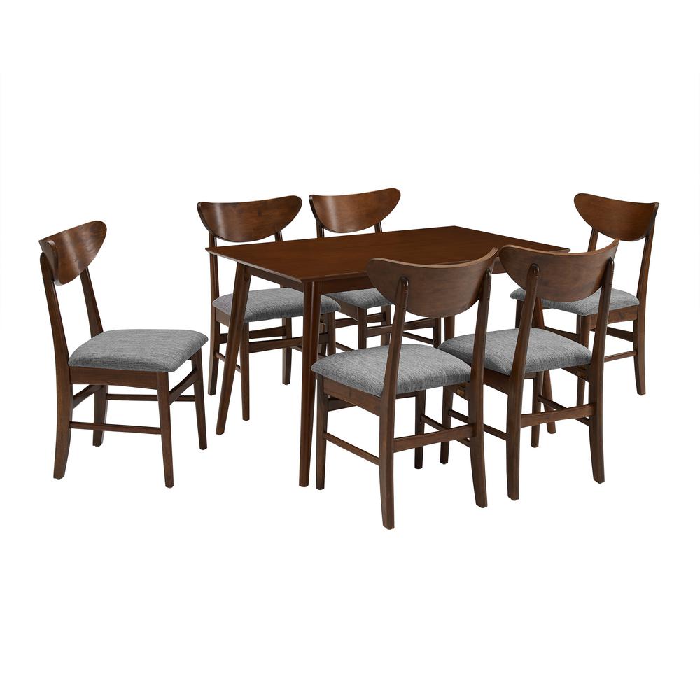 CROSLEY FURNITURE Landon Mahogany Dining Set 7 Piece KF13048MA CROSLEY FURNITURE Landon Mahogany Dining Set 7 Piece KF13048MA
