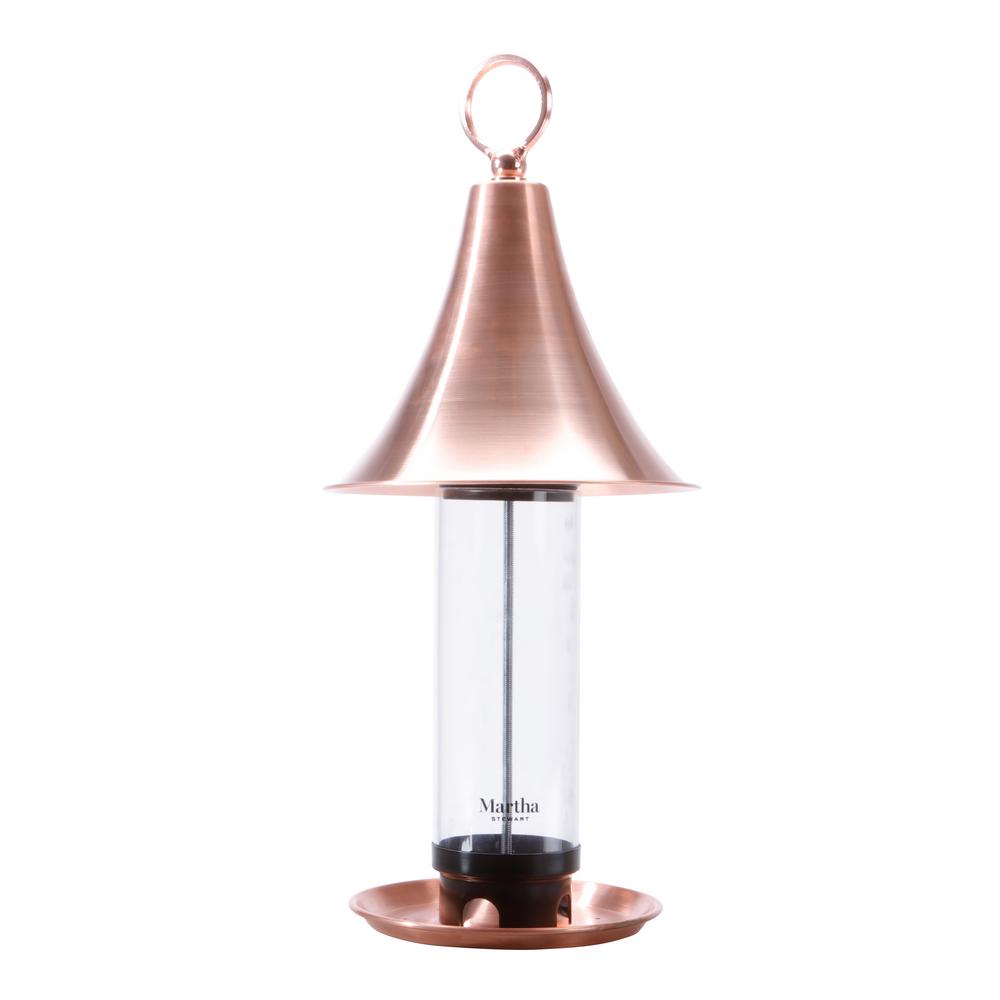 Martha Stewart Living Real Copper Bird Feeder With 4 Feeding Ports