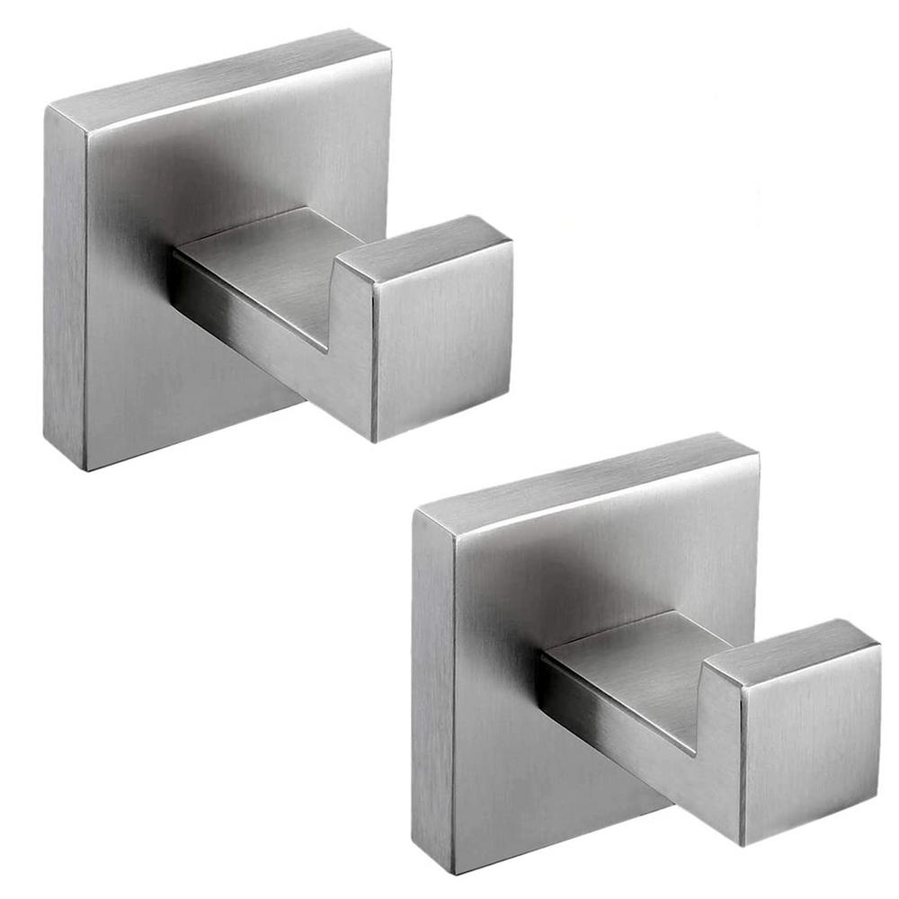 ruiling Square Bathroom Robe Hook and Towel Hook in Stainless Steel ...