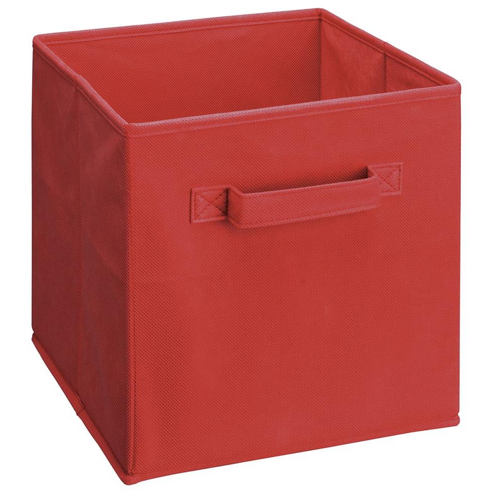 ClosetMaid 11 in. D x 11 in. H x 11 in. W Red Fabric Cube Storage Bin