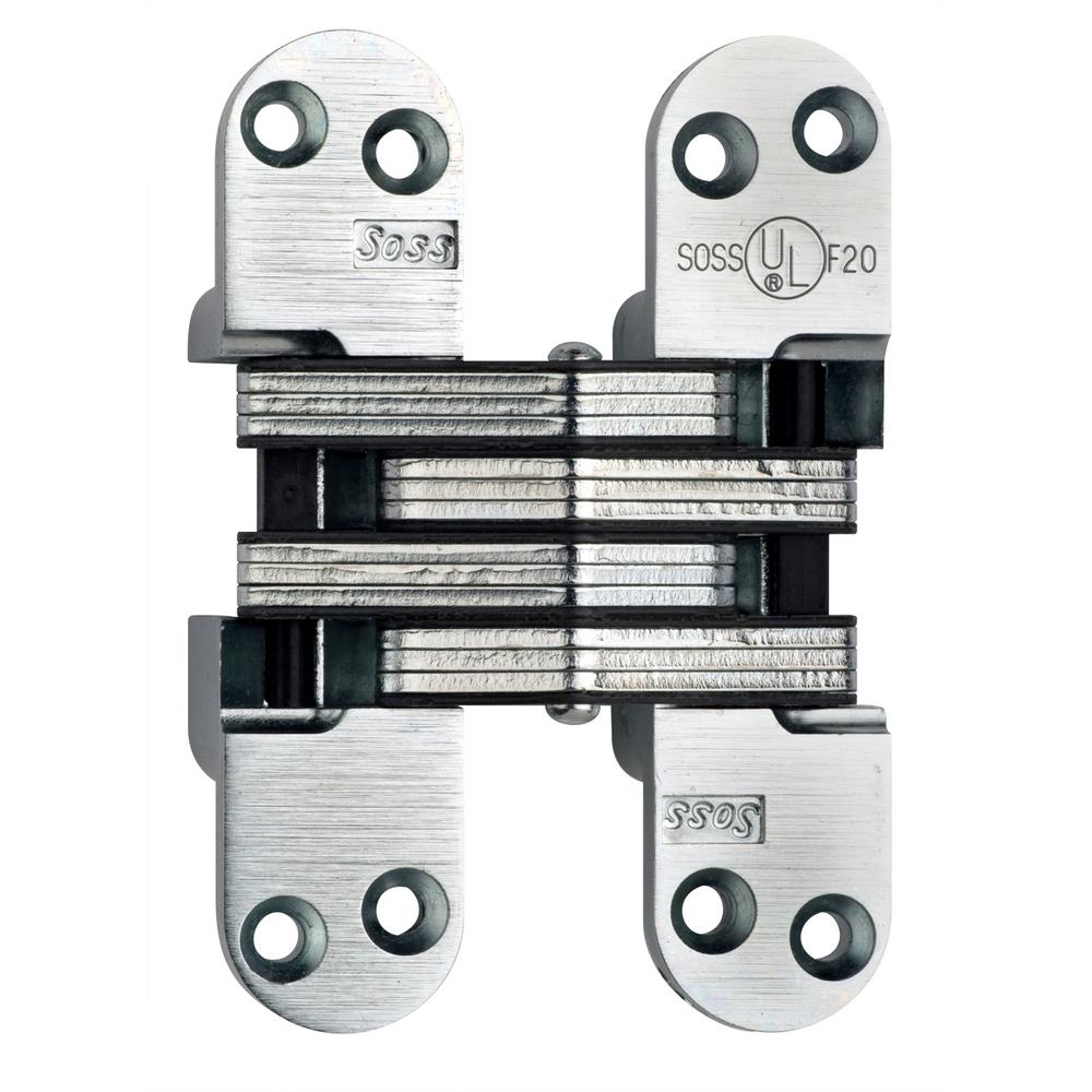 SOSS 1-3/4 inch Satin Chrome Invisible Hinge with 20-Minute Fire Rating by SOSS