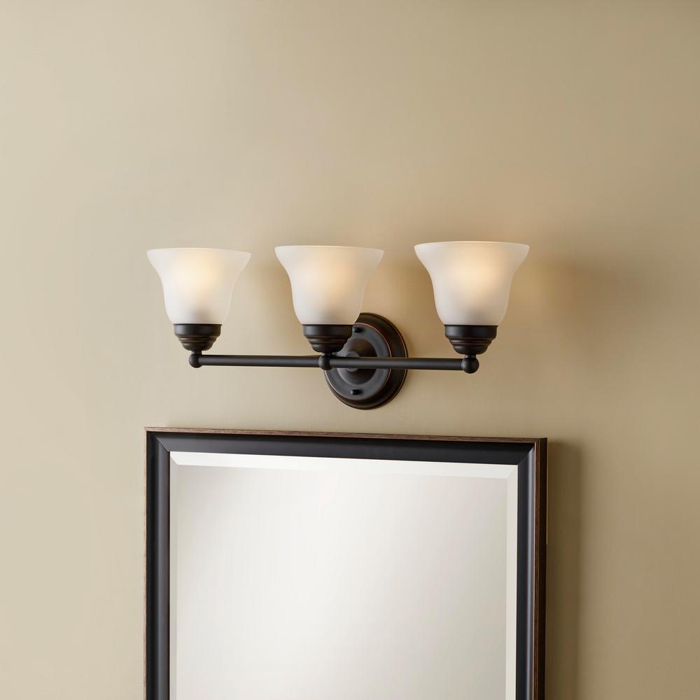Hampton Bay Ashhurst 3 Light Oil Rubbed Bronze Vanity With Frosted Glass Shades Egm1393a 4 Orb The Home Depot - Hampton Bay Vanity Fixture Home Depot Hampton Bay Ashhurst 3 Light Oil Rubbed Bronze Vanity With Frosted Glass Shades Egm1393a 4 Orb The Home Depot - Hampton Bay Vanity Fixture Home Depot