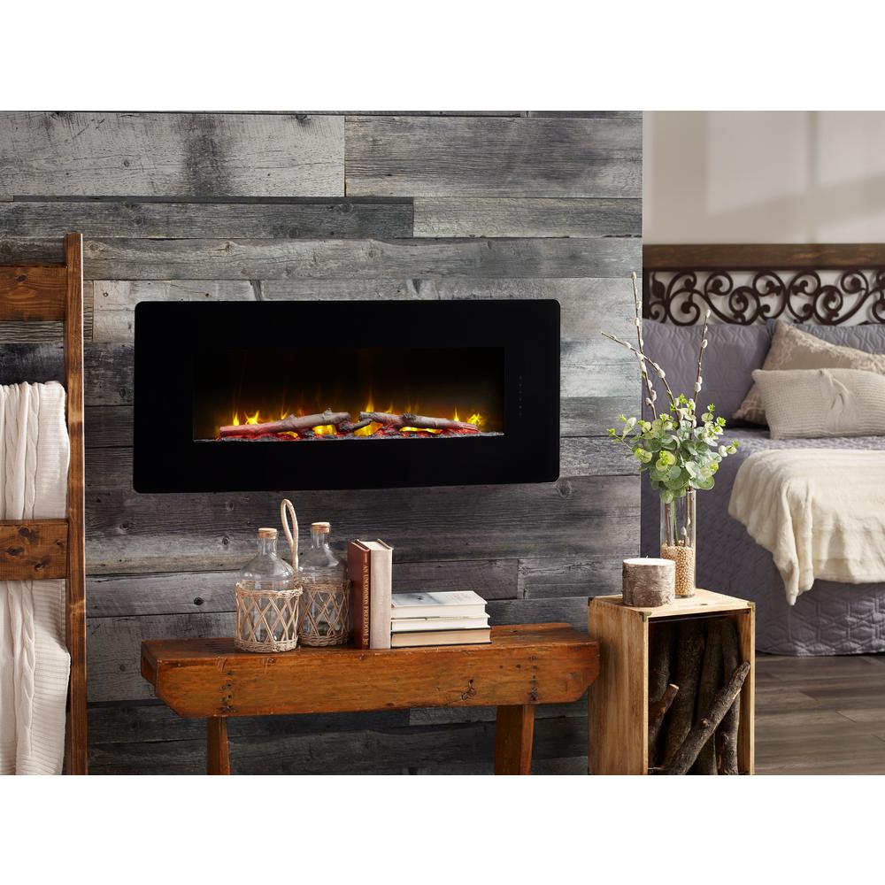 Winslow 42 In Wall Mount Tabletop Linear Electric Fireplace Black