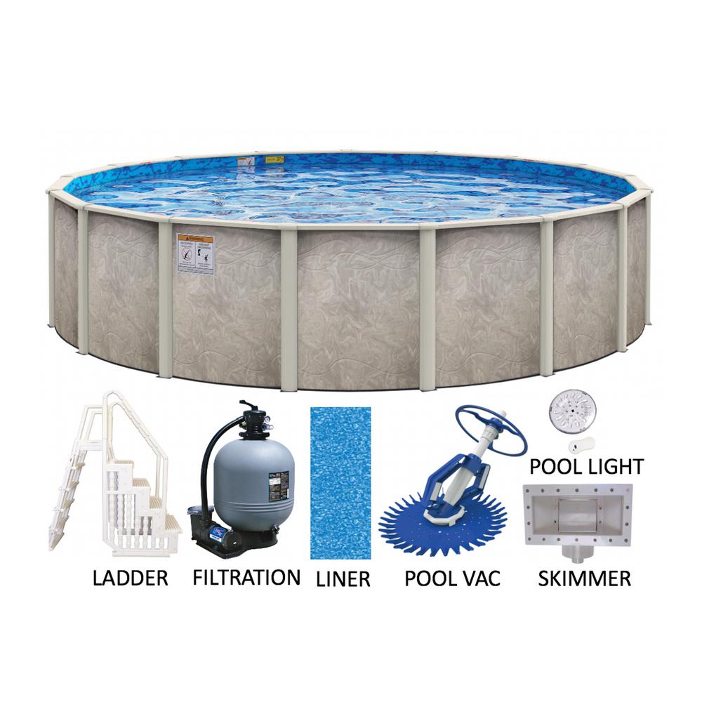 30 foot round pool gallons