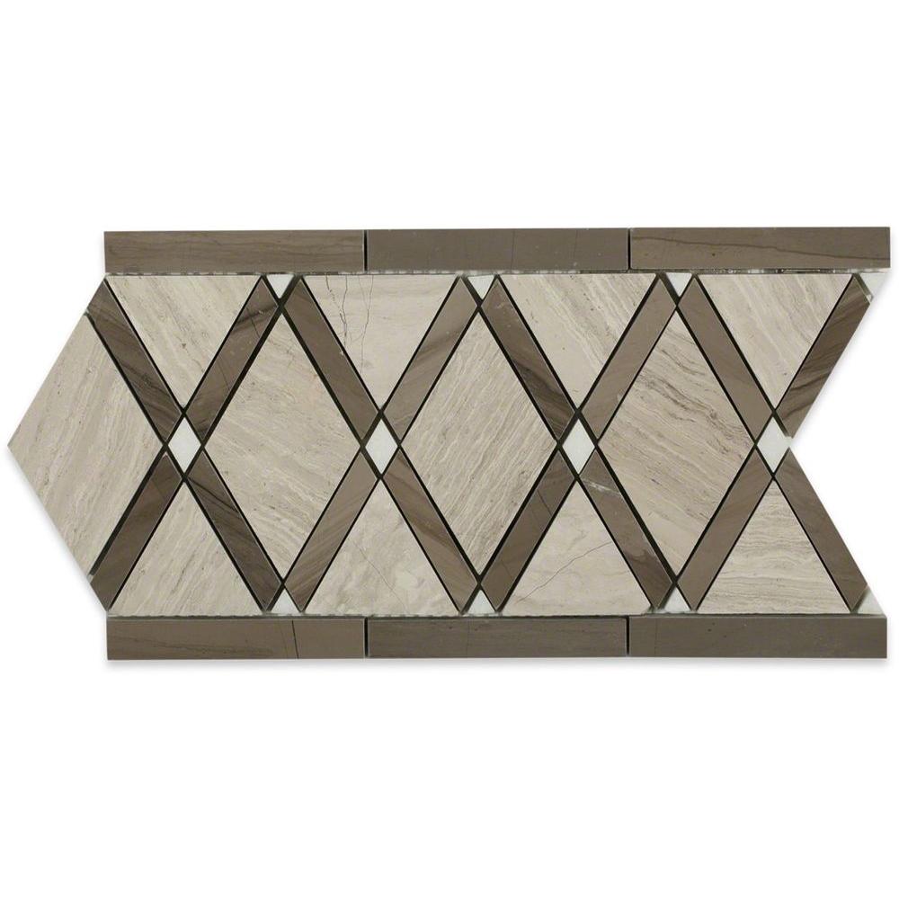 Ivy Hill Tile Grand Athens Gray Border 6 In X 12 In X 10 Mm Polished Marble Floor And Wall Tile