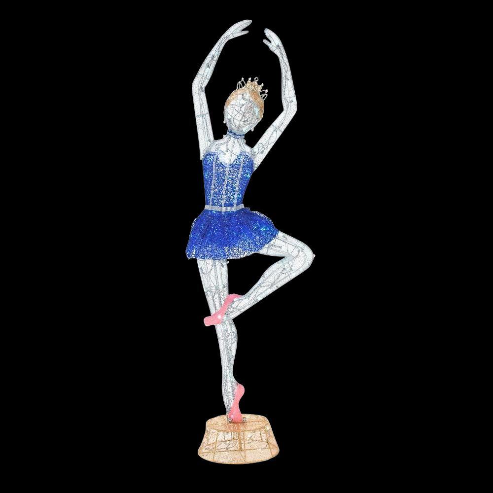Home Accents Holiday 78 in. LED Lighted Twinkling Tinsel Ballerina ...