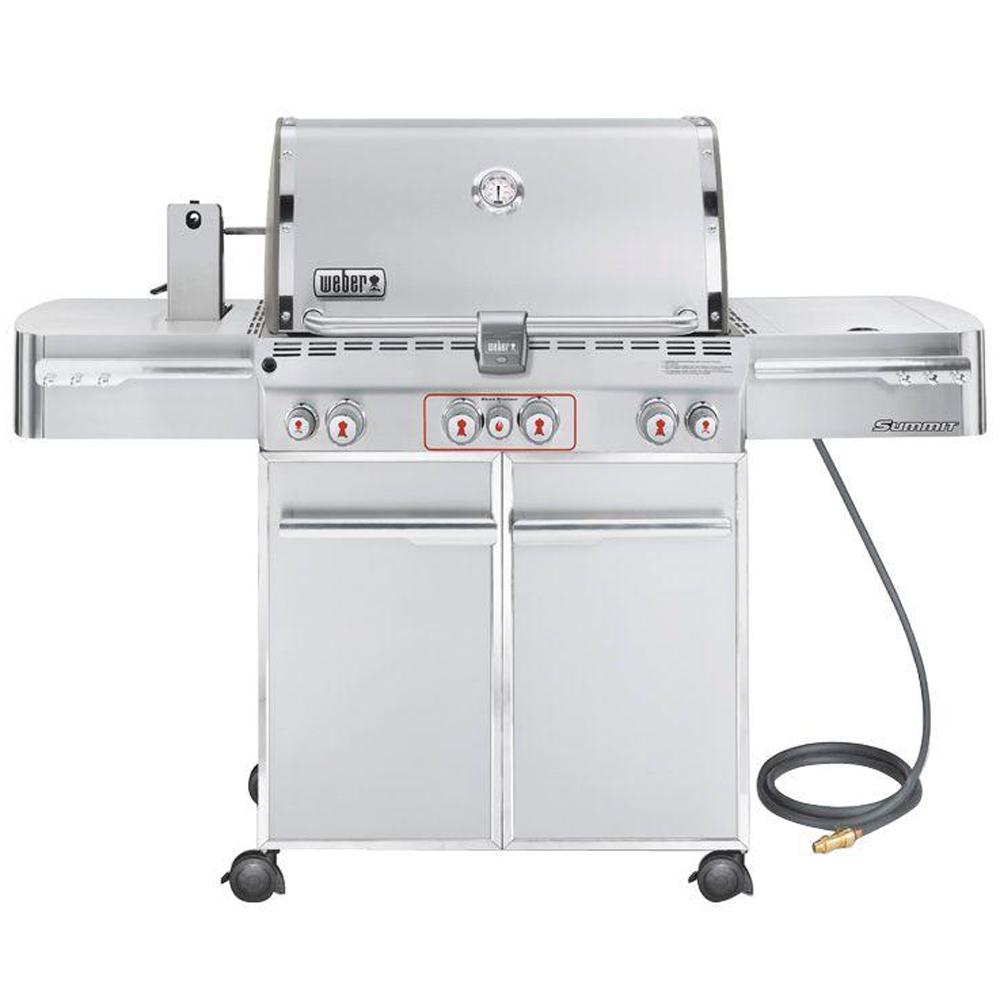 KitchenAid 4Burner Builtin Propane Gas Island Grill Head in Stainless Steel with Searing Main