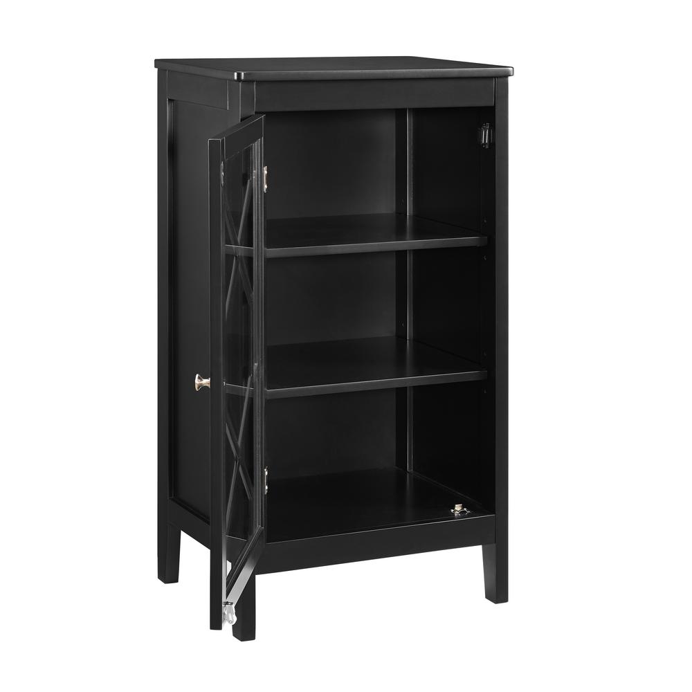 Linon Home Decor Tracy Black Small Cabinet Thd00654 The Home Depot