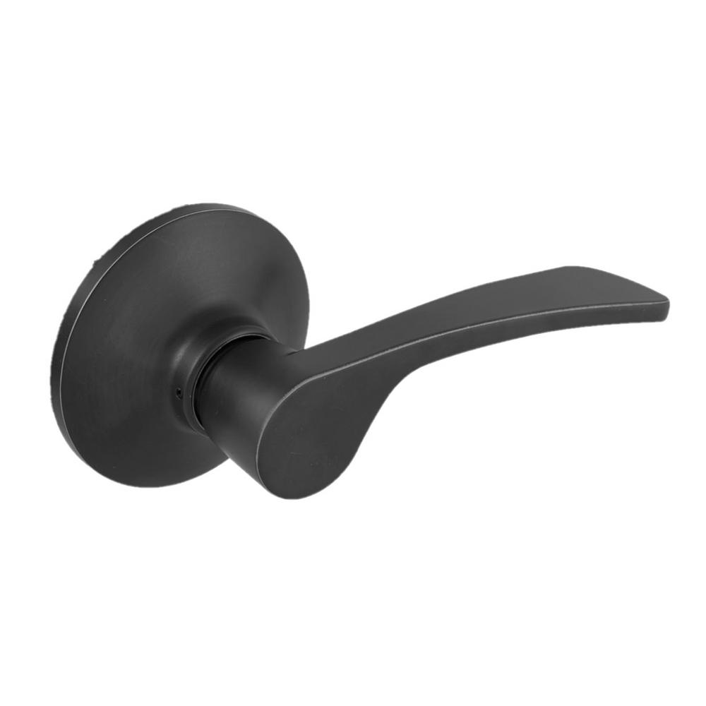 Defiant Kensington Matte Black Passage Door Lever Lb4xk03b The Home Depot 4347