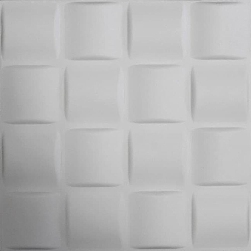 19 6 In X 1 Off White Plant Fiber Woven Design Glue On Wainscot Wall Panels 10 Pack