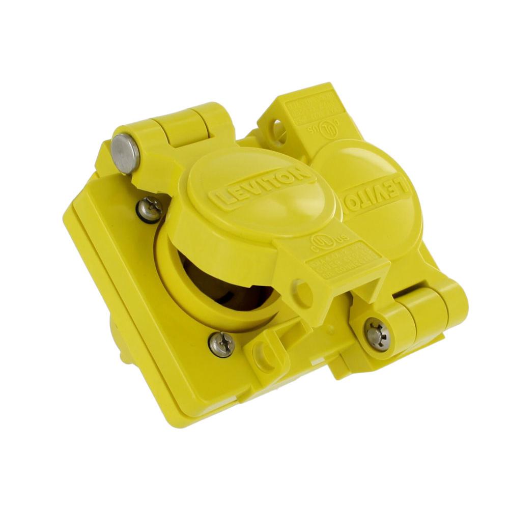 Leviton 15 Amp 125-Volt Wetguard Straight Blade Grounding Single Outlet ...