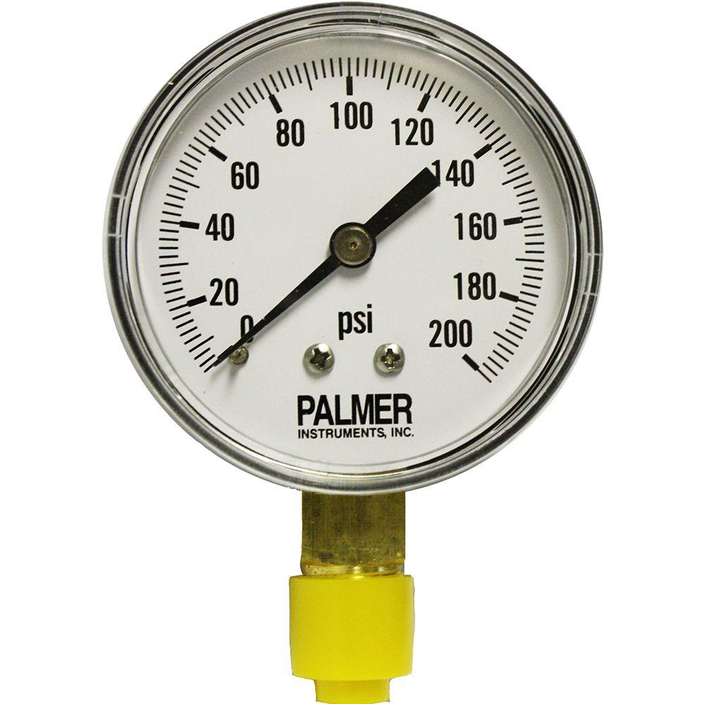 3//4 FNPT Connection Measureman 2 Brass Gas Pressure Test Gauge Assembly 0-30 psi//kpa,3-2-3/% Accuracy