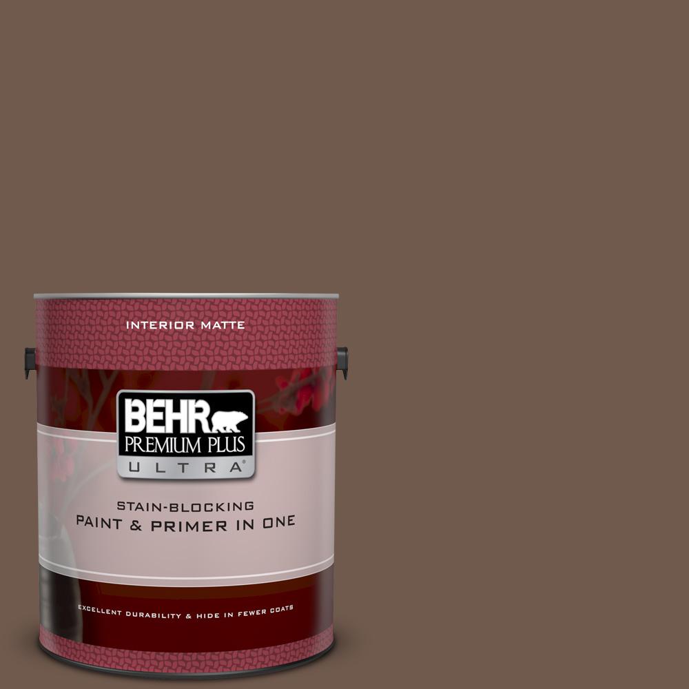 Behr Premium Plus Ultra 1 Gal Ppf 52 Rich Brown Matte Interior Ppf 52 Rich Brown Matte Interior Paint