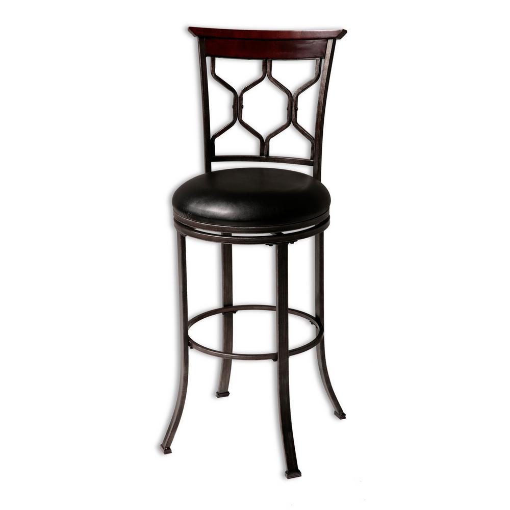 Fashion Bed Group 30 In Tee Metal Bar Stool With Black Fashion Bed Group 30 In Tee Metal Bar Stool With Black Upholstered Swivel Seat