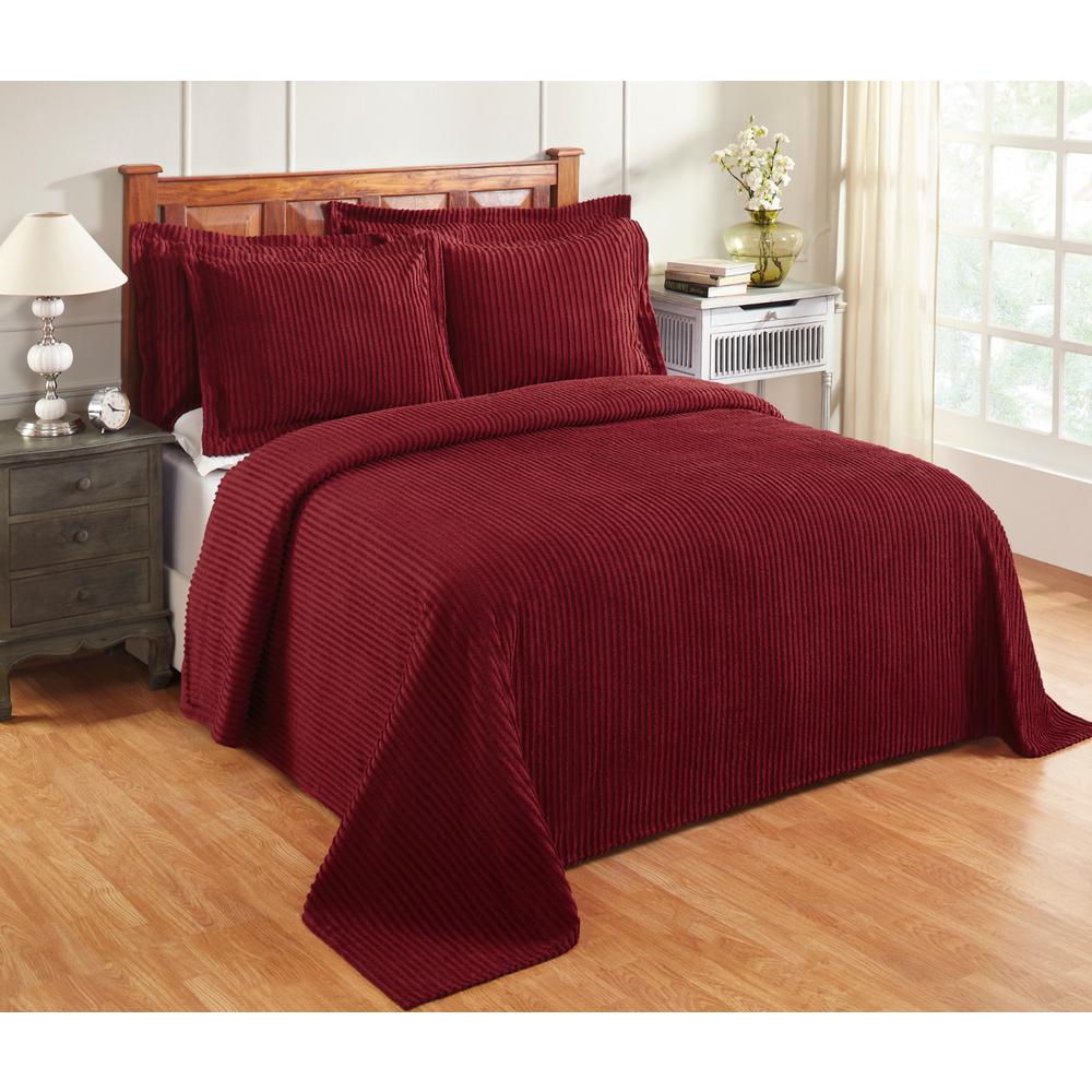 Better Trends Aspen 102 In X 110 Burdy Queen Bedspread Ss Burdy Queen Bedspread