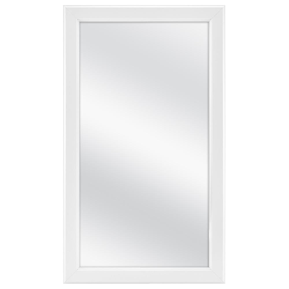 15.25 in. W x 26 in. H Rectangular Framed Surface-Mount Bathroom Medicine Cabinet with Mirror in White