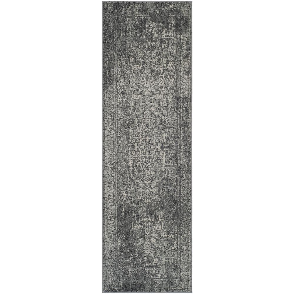 Safavieh Evoke Gray/Ivory 2 ft. x 5 ft. Runner RugEVK256D25 The