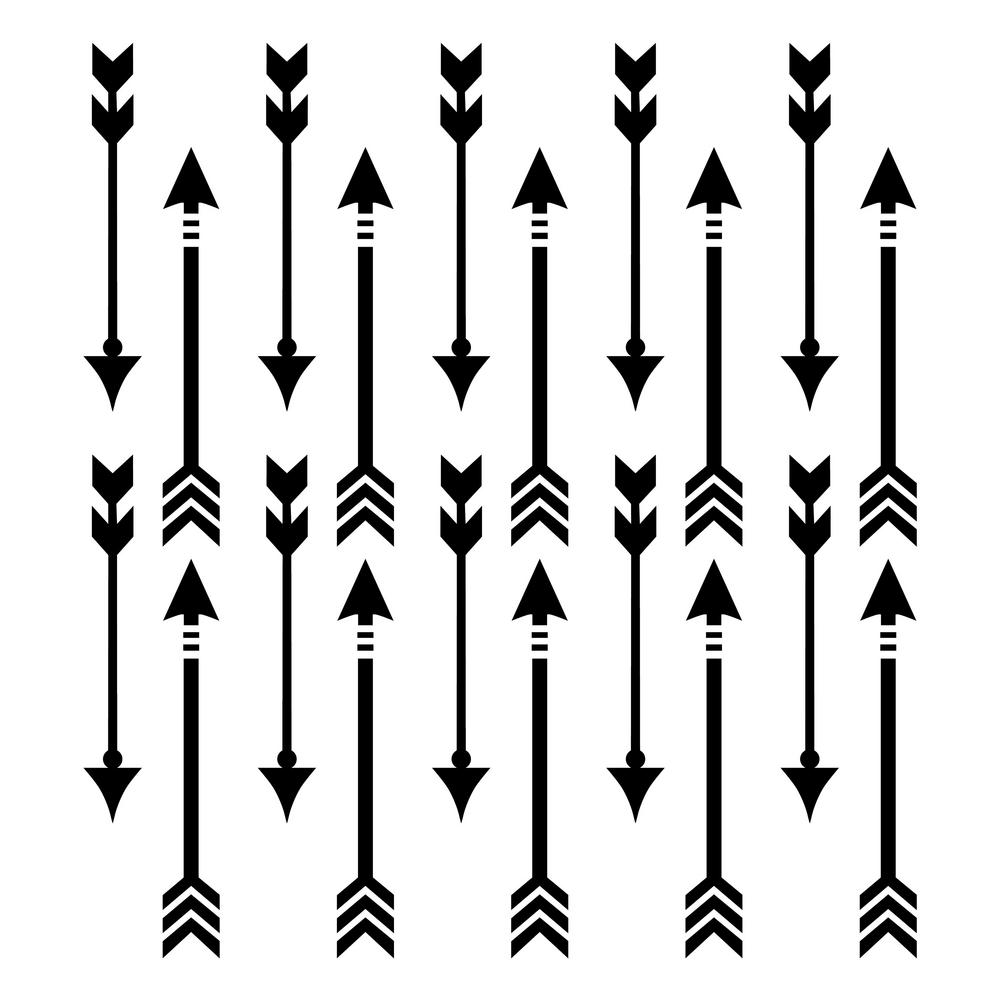 Designer Stencils Arrow All Over Pattern Stencil 10 Mil Plastic FS079