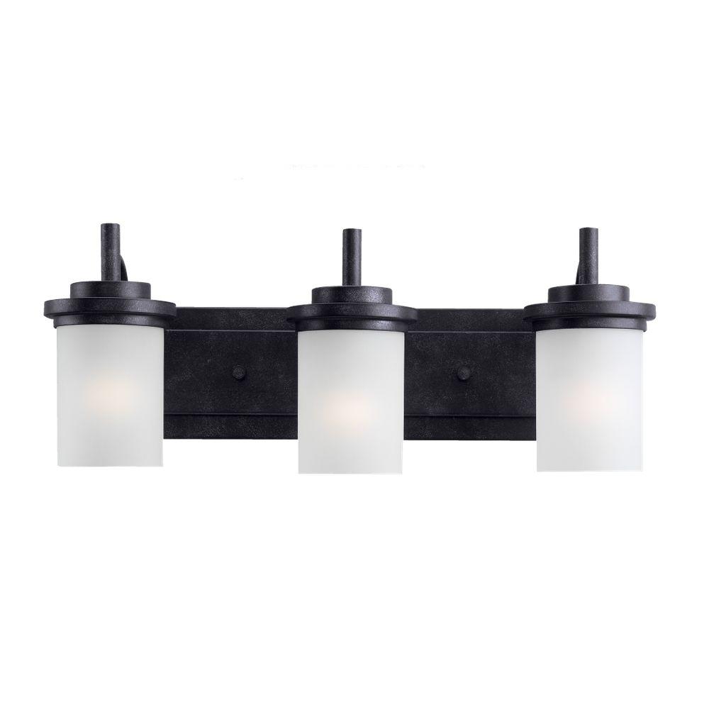 Sea Gull Lighting Winnetka 23 In W 3 Light Blacksmith Vanity