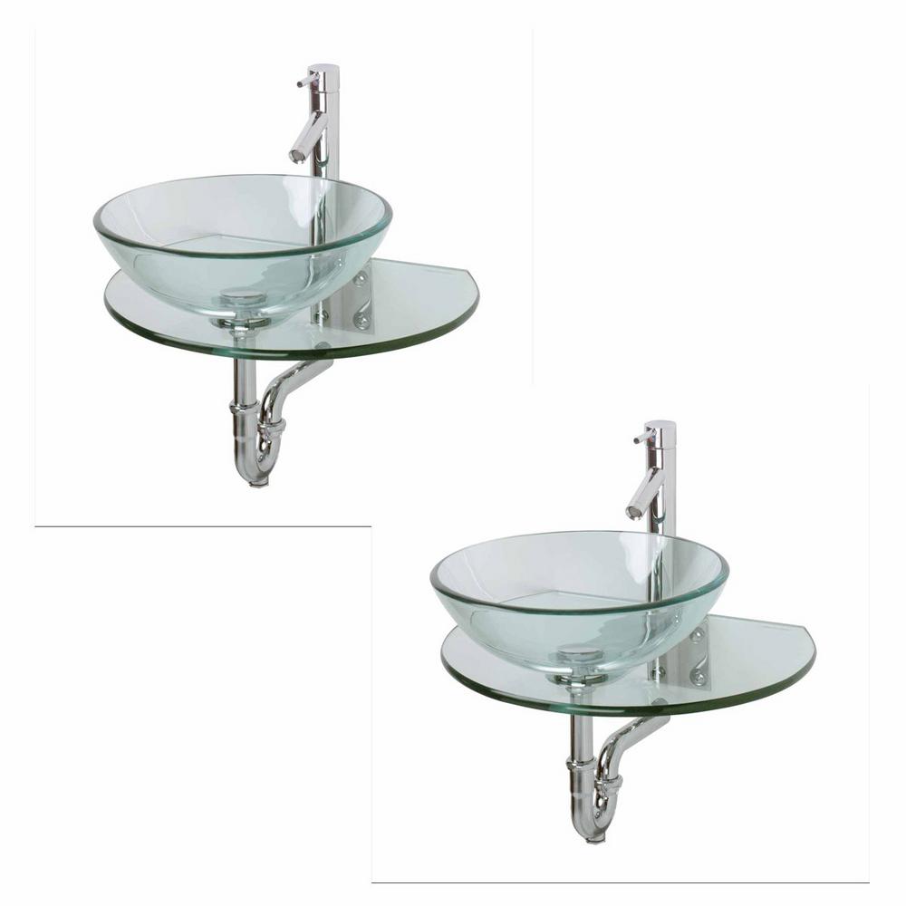 RENOVATORS SUPPLY MANUFACTURING Unique Wall Mount Console Sink Clear