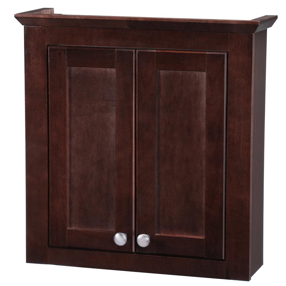 Java Bathroom Wall Cabinets Bathroom Cabinets Storage The Home Depot