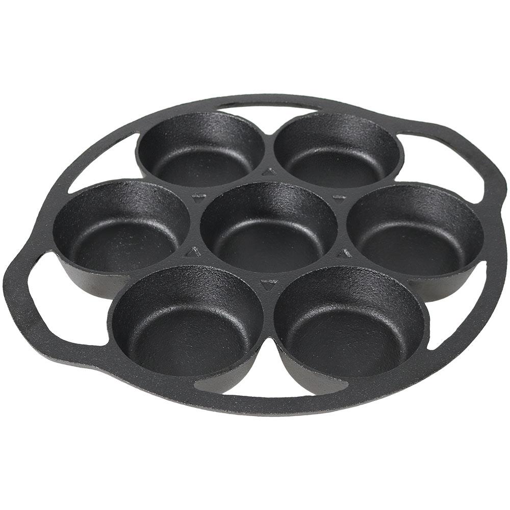 Sunnydaze Decor 11-in. Pre-Seasoned Cast Iron Drop Biscuit Pan/Mold