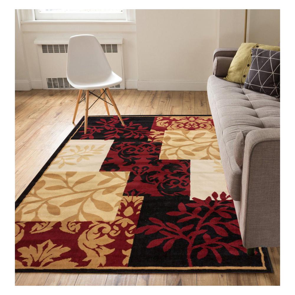 Well Woven Miami Fall Espresso Patchwork Leaves Brown 8 Ft X 10 Well Woven Miami Fall Espresso