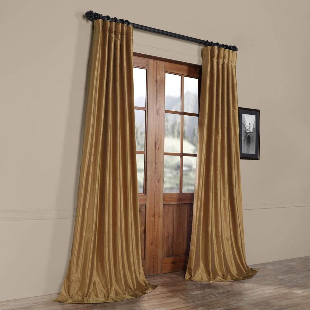 Exclusive Fabrics Furnishings Semi Opaque Flax Gold Vintage