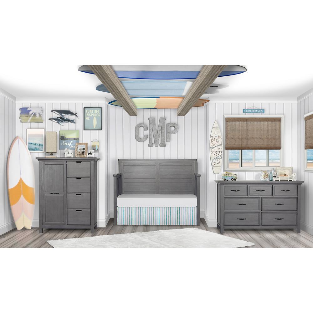 rustic gray crib and dresser