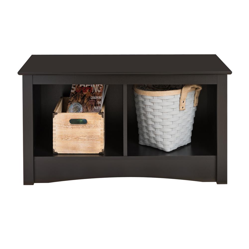Prepac Sonoma Black Storage BenchBSC3620 The Home Depot