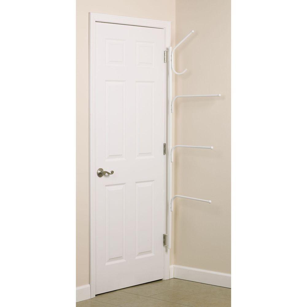 Household Essentials Clutterbuster White Valet Plus 5 Hook Rack