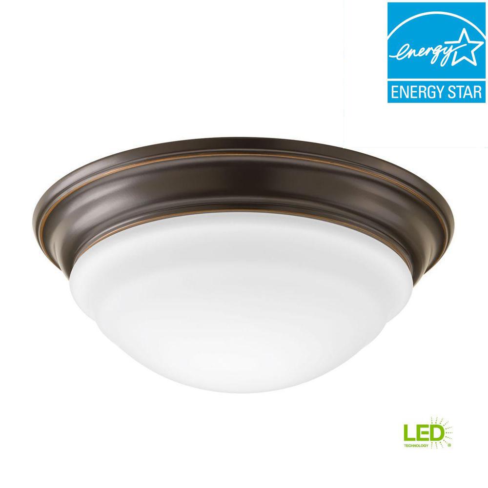 Progress Lighting 11 In 1 Light Antique Bronze Integrated Led Flush Mount Progress Lighting 11 In 1 Light Antique Bronze Integrated Led Flush Mount