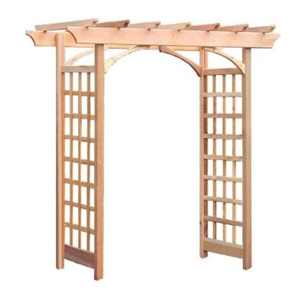 Arboria Berkeley 87 x 81 in. Outside Cedar Arbor820.1694 The Home Depot