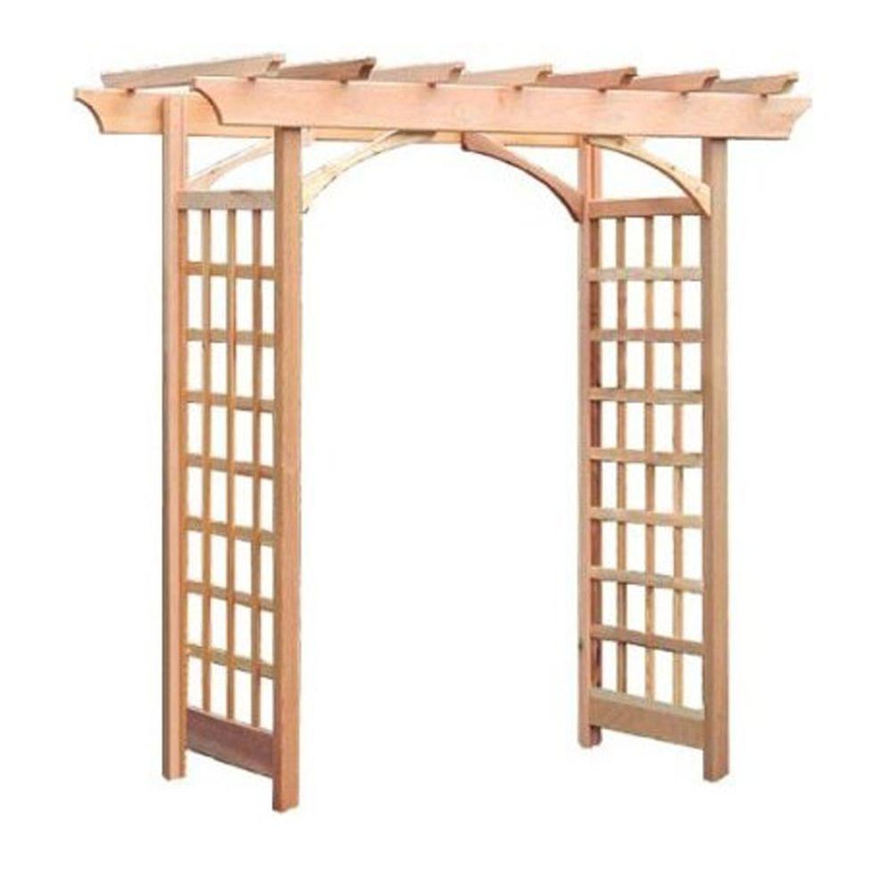 Bosmere English Garden 53 in. x 79 in. Victorian Wood Arbor with Seat ...