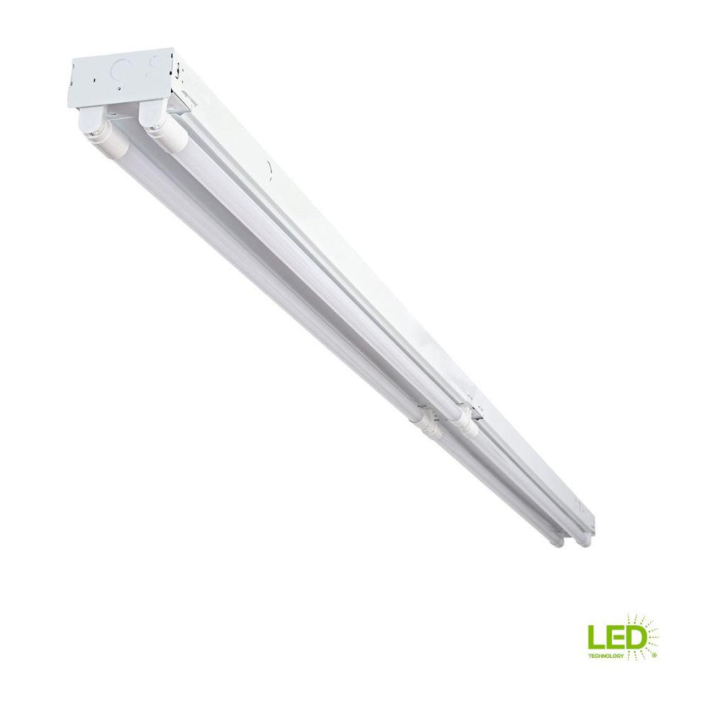 8 Ft 4 Light White Industrial Led Strip With T8 5000k S