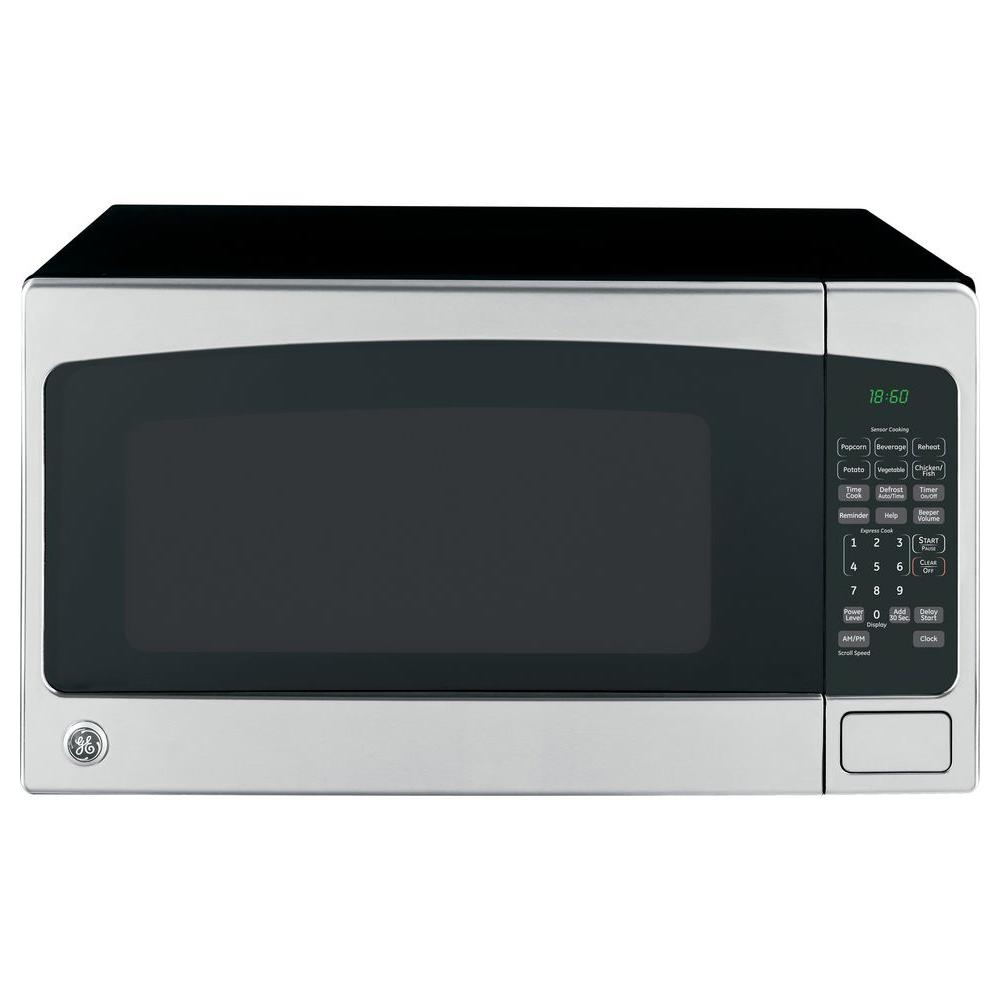 Ge 2 0 Cu Ft Countertop Microwave In Stainless Steel Jes2051snss