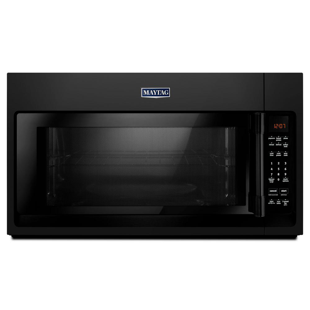 Maytag 2 0 Cu Ft Over The Range Microwave Hood In Black Mmv4206fb Maytag 2 0 Cu Ft Over The Range Microwave Hood In Black Mmv4206fb Home Depot