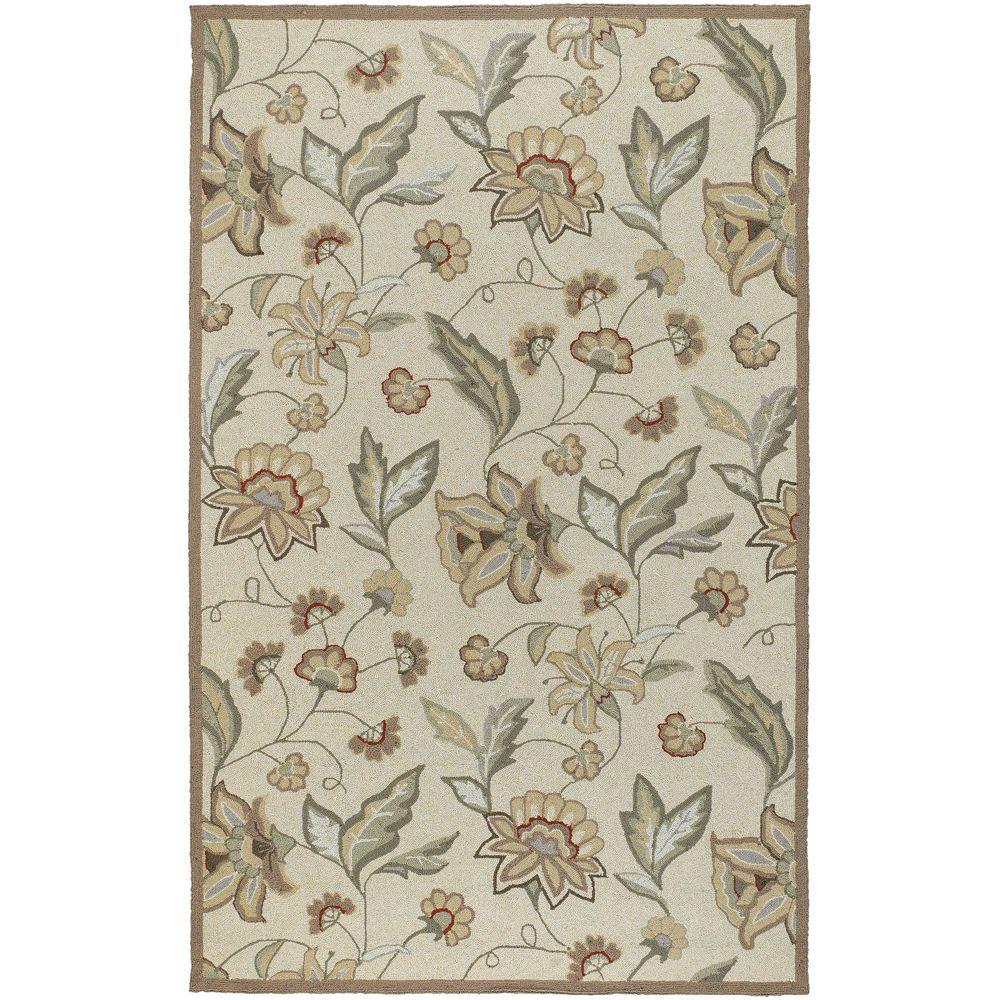 Artistic Weavers Lilium Beige 4 Ft X 6 Ft All Weather Patio Area