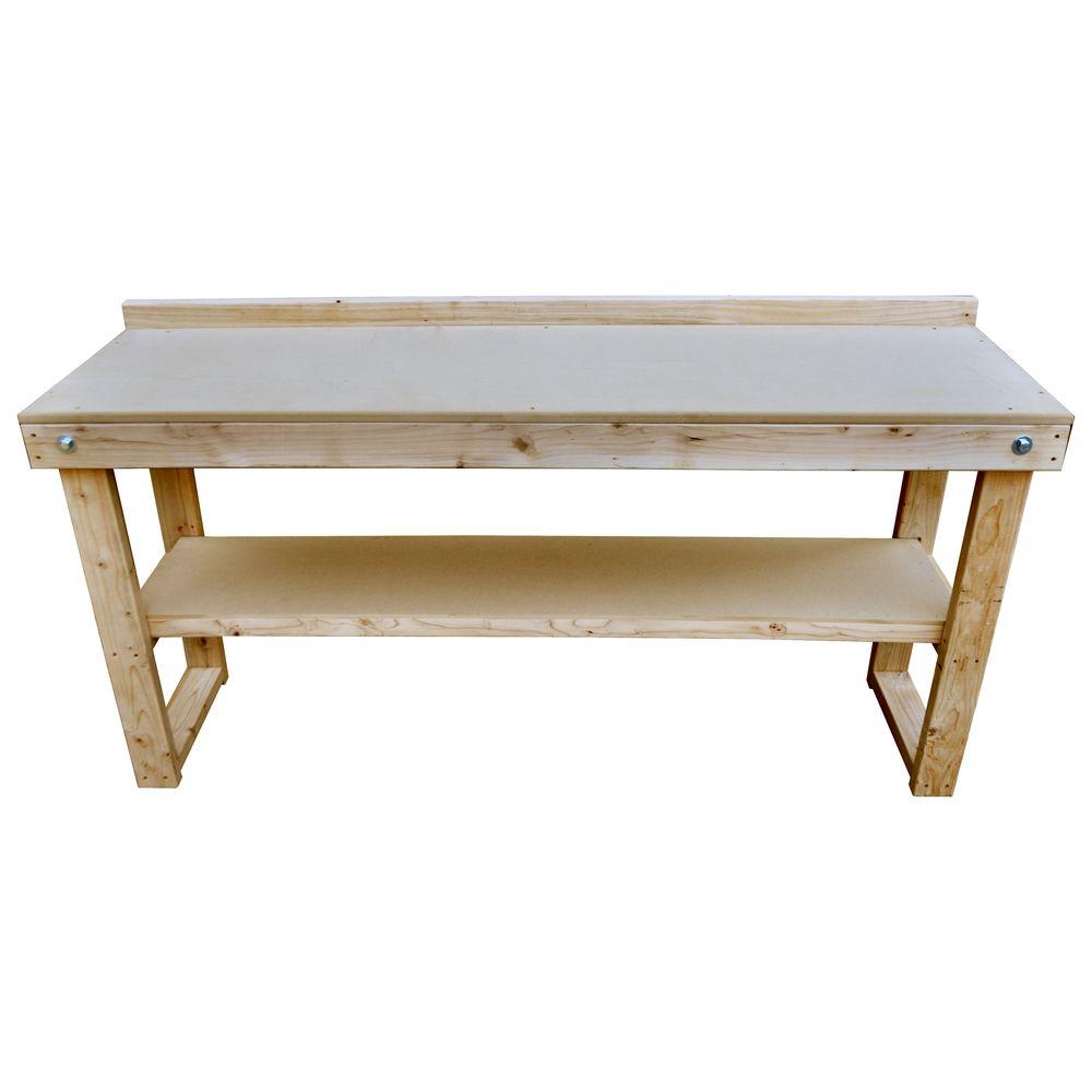 Edsal 1.75 in. H x 60 in. W x 30 in. D Maple Butcher Block ...